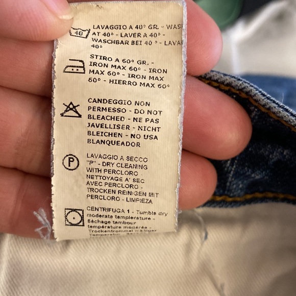 Department Five Women’s Cuffed Hem Frayed Straight Leg Medium Wash Size 26 - Picture 7 of 9